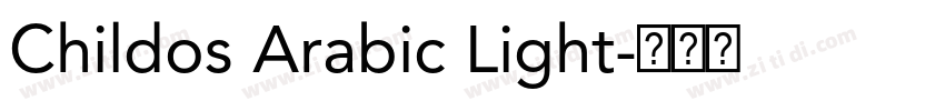 Childos Arabic Light字体转换